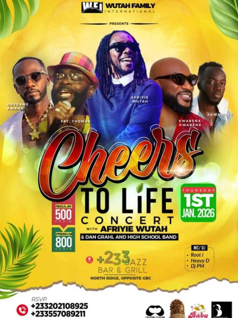 Cheers to Life Concert, with Afriyie Wutah