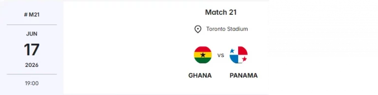 Ghana vs Panama