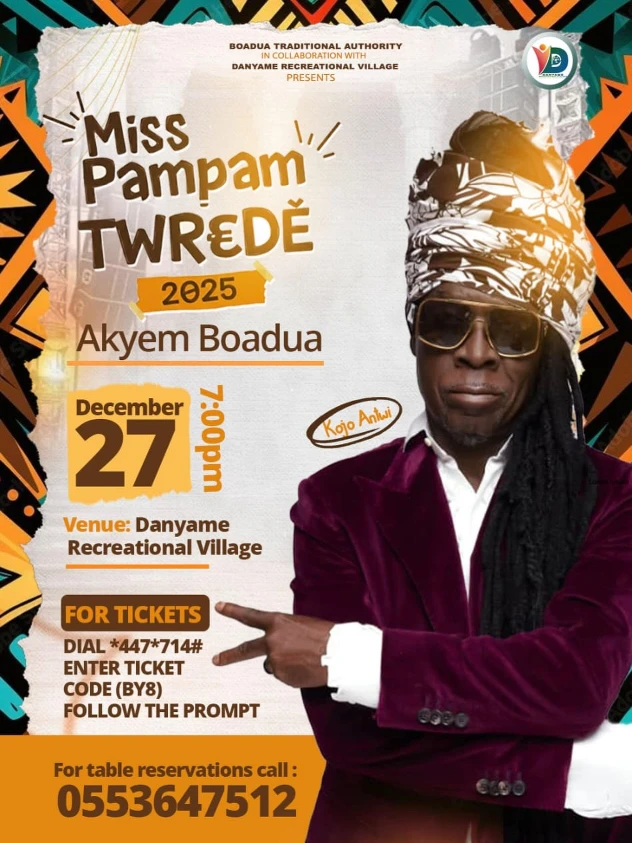 Kojo Antwi at Miss Pampamtwrɛde 2025